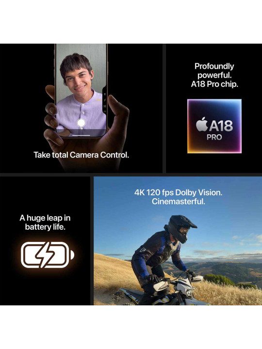 Smart phone APPLE iPhone 16 Pro 512GB (White Titanium) (A3293) (MYNN3ZD/A)