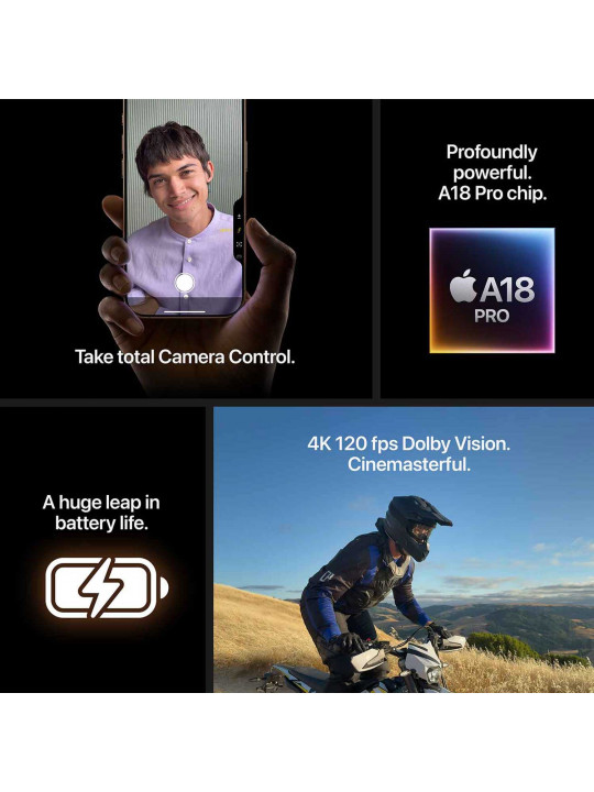 Smart phone APPLE iPhone 16 Pro Max 512GB (Black Titanium) (A3296) (MYX03ZD/A)