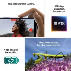 Smart phone APPLE iPhone 16 128GB (Teal) (A3287) (MYED3ZD/A)