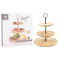 Cake stand KOOPMAN 170489260 FOOD STAND 3 TIERS BAMBOO (069441)