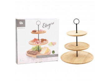 Թխվածքի ափսե KOOPMAN 170489260 FOOD STAND 3 TIERS BAMBOO (069441)