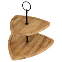 Подставка для торта KOOPMAN 170490960 FOOD STAND 2 TIERS BAMBOO (804427-804410)
