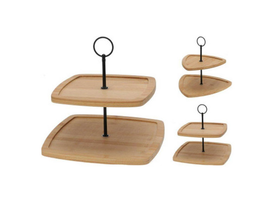 Թխվածքի ափսե KOOPMAN 170490960 FOOD STAND 2 TIERS BAMBOO (804427-804410)