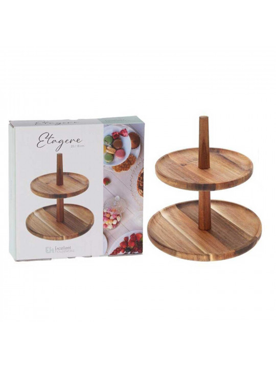Թխվածքի ափսե KOOPMAN 210001360 FOOD STAND 2 TIERS ACACIA (099950)