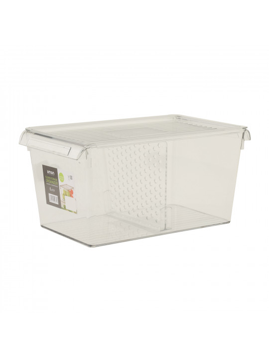 Մթերքի տարաներ LIMON 215000 RECTN.CLEAR STORAGE W/LID 6L (907797)