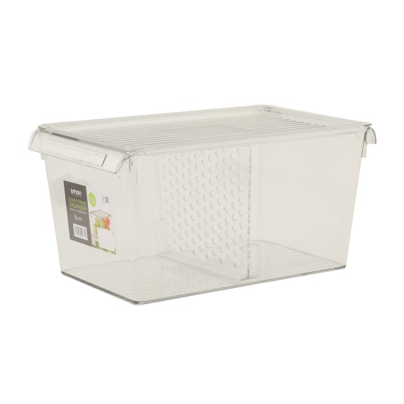 Մթերքի տարաներ LIMON 215000 RECTN.CLEAR STORAGE W/LID 6L (907797)