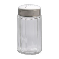 Salt/peppers set LIMON 240900 GLASS W/STEEL LID (910469)