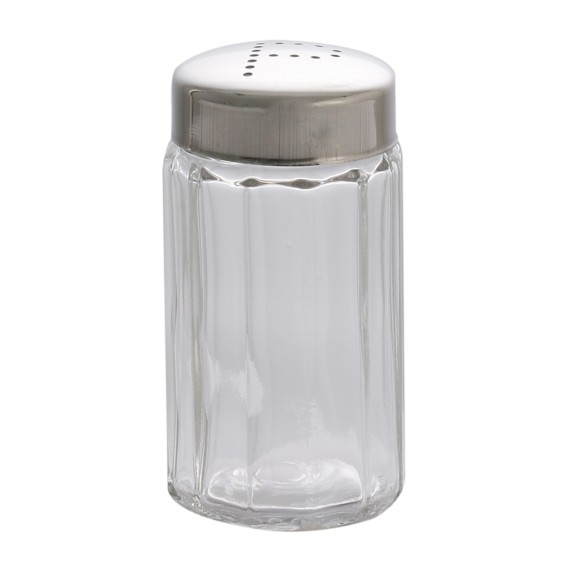 Salt/peppers set LIMON 240900 GLASS W/STEEL LID (910469)