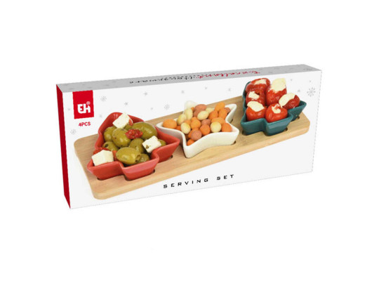 Bowl KOOPMAN 278000400 XMAS DESIGN SET 4PC (9611)