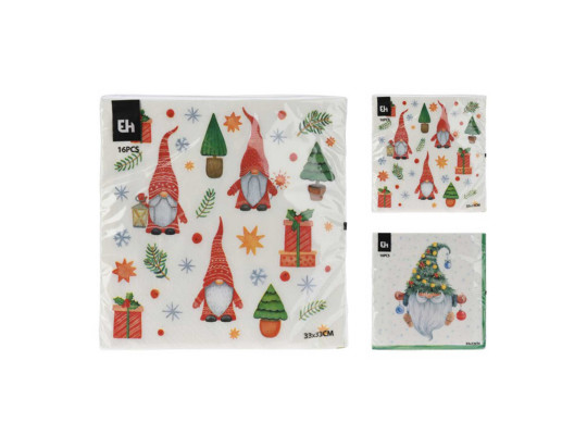 Декоративная салфетка KOOPMAN 602500510 NAPKINS 33x33CM 16PCS 2ASS (217774)