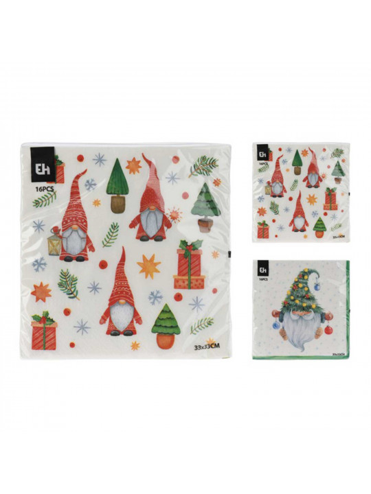 Դեկորատիվ անձեռոցիկ KOOPMAN 602500510 NAPKINS 33x33CM 16PCS 2ASS (217774)