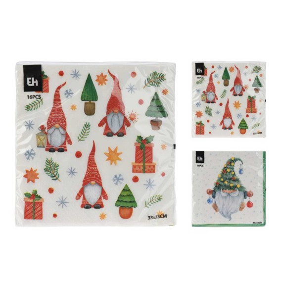 Декоративная салфетка KOOPMAN 602500510 NAPKINS 33x33CM 16PCS 2ASS (217774)