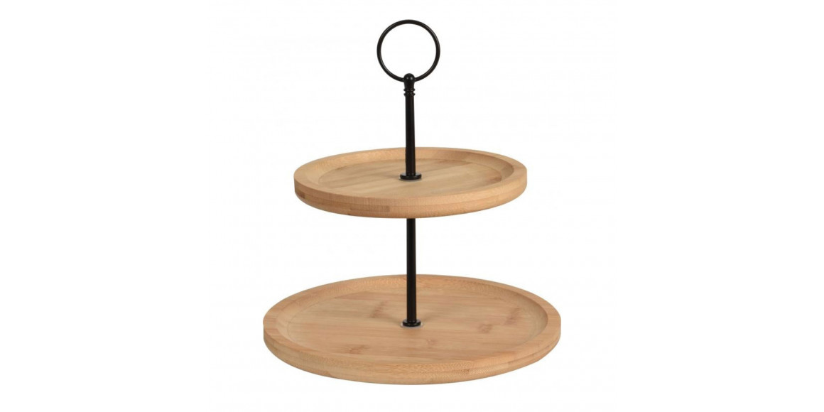 Cake stand KOOPMAN 784610470 FOOD STAND 2 TIERS BAMBOO (414251)