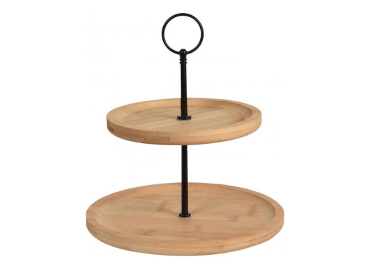Թխվածքի ափսե KOOPMAN 784610470 FOOD STAND 2 TIERS BAMBOO (414251)