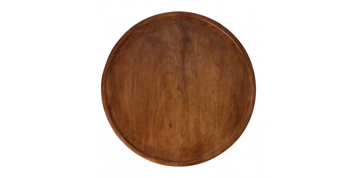 Plate KOOPMAN A55500390 38CM WALNUT FINISH (535557)