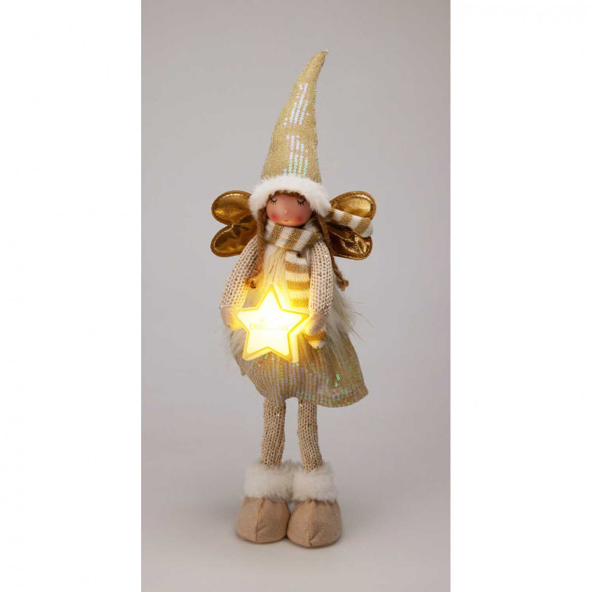 N/y decorate objects KOOPMAN ANGEL PLUSH STANDING LED 55CM (569125) (APF661420)