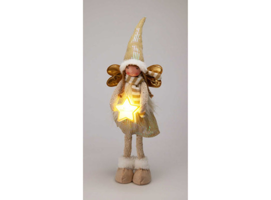 Новогодные декоративные аксессуары KOOPMAN ANGEL PLUSH STANDING LED 55CM (569125) (APF661420)
