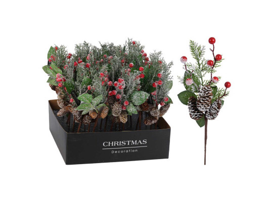 Новогодные декоративные аксессуары KOOPMAN BERRY NRANCH RED 36CM (857423) (CAA223010)