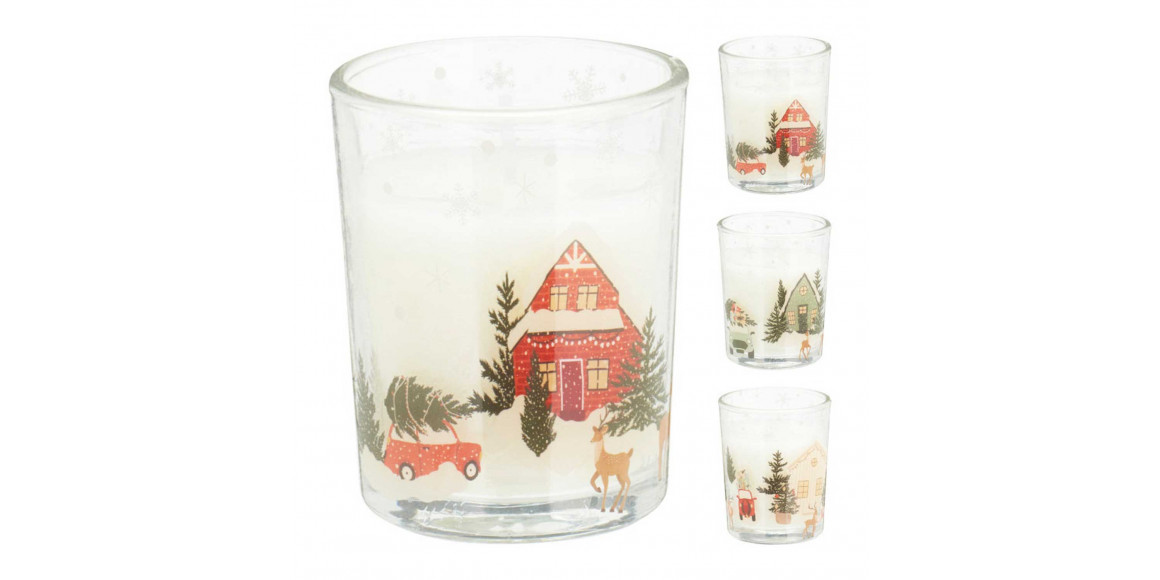 Свеча KOOPMAN CANDLE IN GLASS 55X65MM 3ASS (648783) (AAE445800)