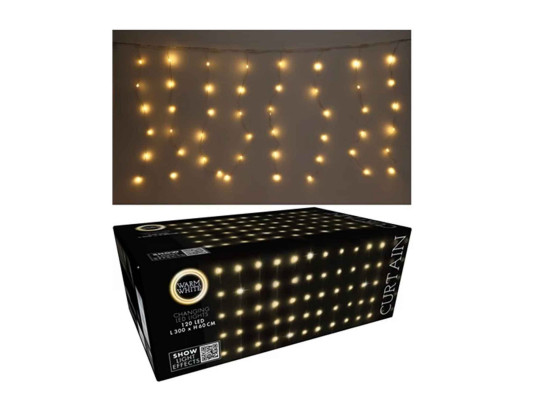 Новогодные декоративные аксессуары KOOPMAN CURTAIN LIGHT 120LED WW (232135) (AGB000540)