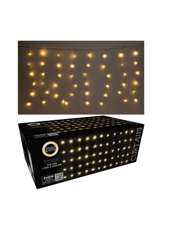 Ամանորյա դեկորատիվ առարկաներ KOOPMAN CURTAIN LIGHT 120LED WW (232135) (AGB000540)