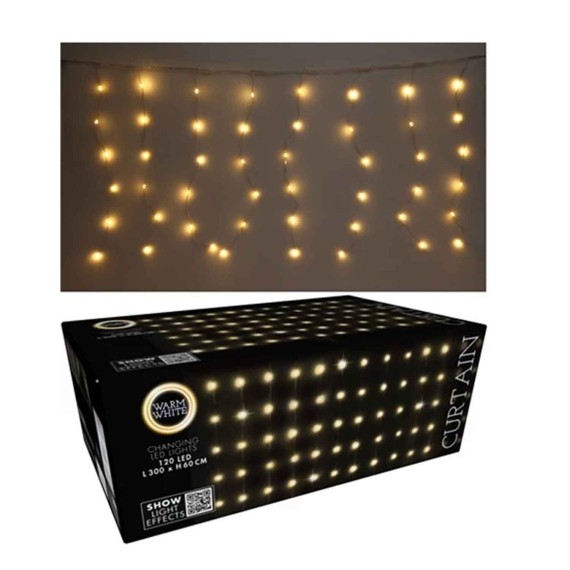 Новогодные декоративные аксессуары KOOPMAN CURTAIN LIGHT 120LED WW (232135) (AGB000540)