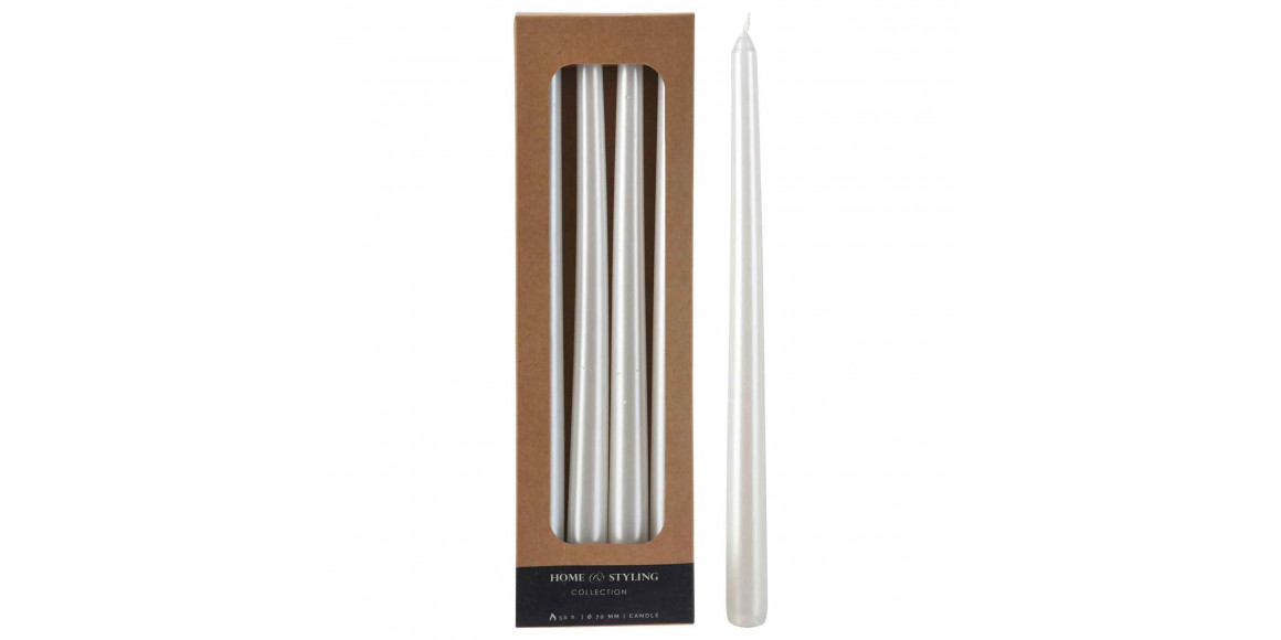Свеча KOOPMAN DINNER CANDLES 4PC 30CM WHITE (ACB101450)