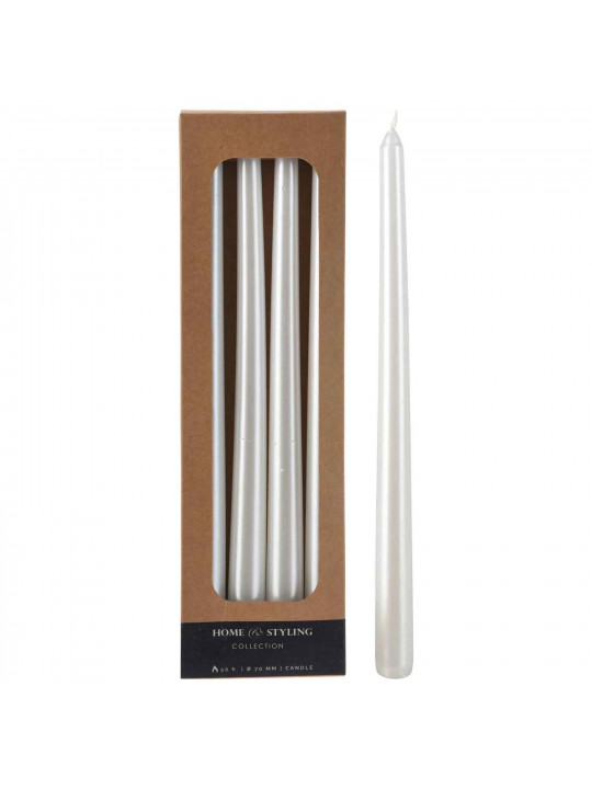 Մոմ KOOPMAN DINNER CANDLES 4PC 30CM WHITE (ACB101450)