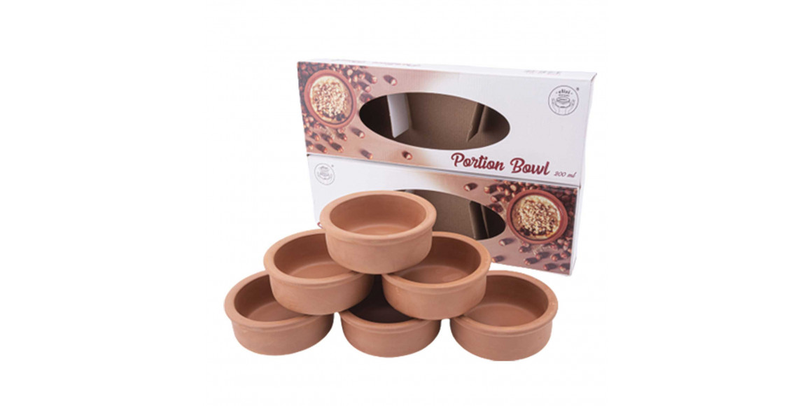 Тара ELIZI EL-311 PORTION BOWL SET 6PC HANDMADE 250ML 