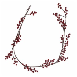 Новогодные декоративные аксессуары KOOPMAN GARLAND WITH RED BERRIES 150CM (198899) (MT1000120)