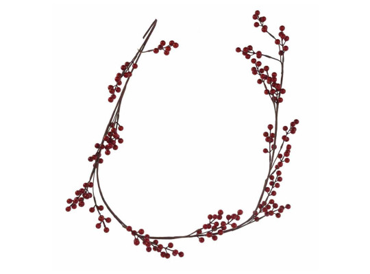 Новогодные декоративные аксессуары KOOPMAN GARLAND WITH RED BERRIES 150CM (198899) (MT1000120)