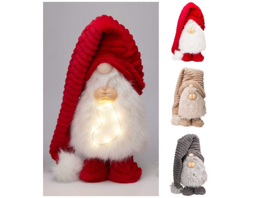 Новогодные декоративные аксессуары KOOPMAN GNOME 22X16X82CM 3ASS LED TREE (545389) (AMA003060)