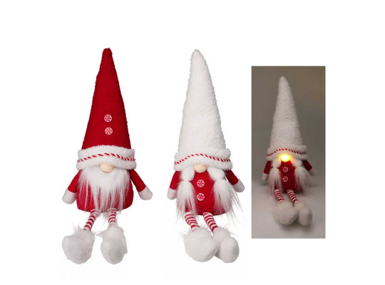 Ամանորյա դեկորատիվ առարկաներ KOOPMAN GNOME SITTING 17X10X52CM 2ASS (545136) (AMA003000)