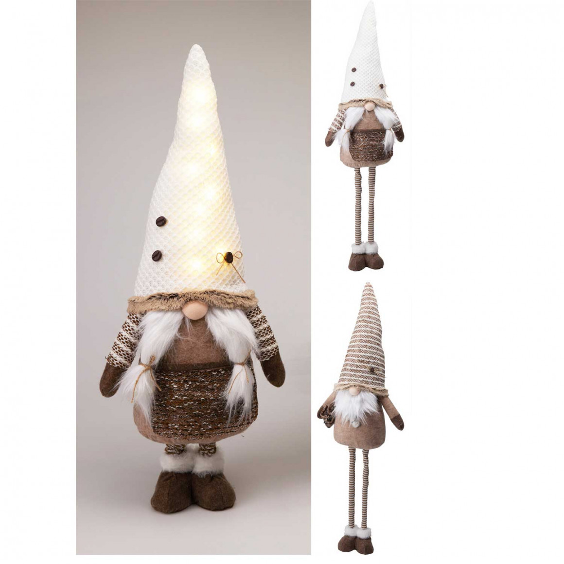 N/y decorate objects KOOPMAN GNOME TELESCOPE LEGS LED BROWN (650991) (APF661680)