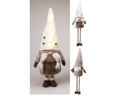 Новогодные декоративные аксессуары KOOPMAN GNOME TELESCOPE LEGS LED BROWN (650991) (APF661680)
