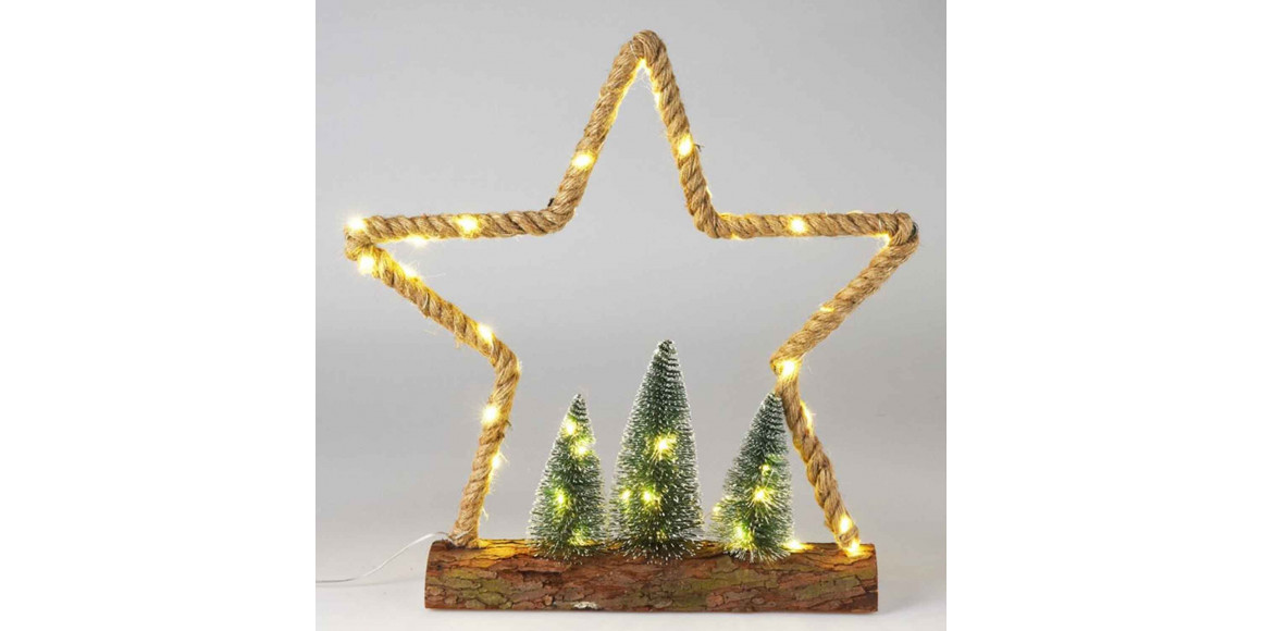 Ամանորյա դեկորատիվ առարկաներ KOOPMAN XMAS FIGURE JUTE 45LED (AMZ103720)