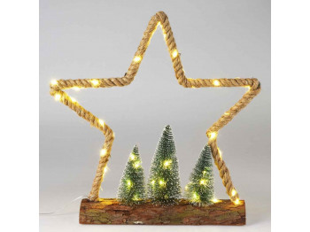 N/y decorate objects KOOPMAN XMAS FIGURE JUTE 45LED (AMZ103720)