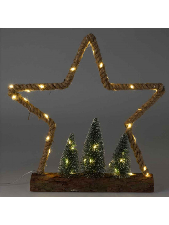 Новогодные декоративные аксессуары KOOPMAN XMAS FIGURE JUTE 45LED (AMZ103720)
