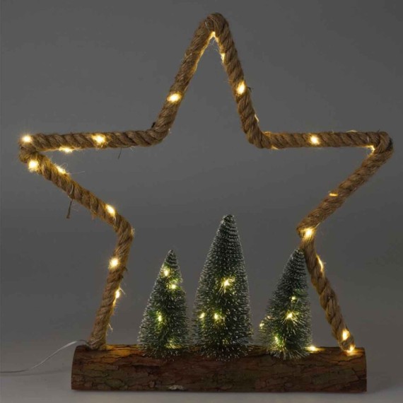 Новогодные декоративные аксессуары KOOPMAN XMAS FIGURE JUTE 45LED (AMZ103720)