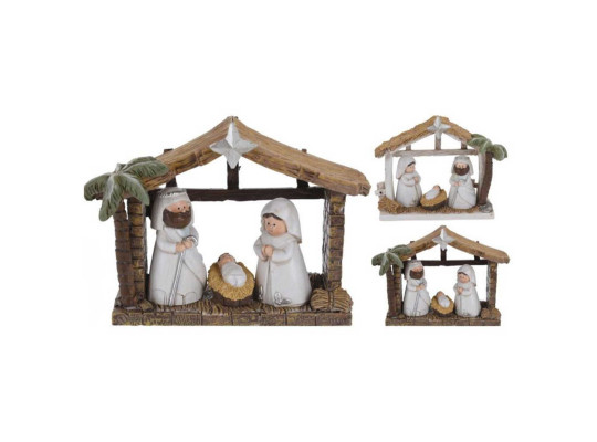 Новогодные декоративные аксессуары KOOPMAN NATIVITY SCENE 3 FIGURE 2ASS (658934) (ALX609010)