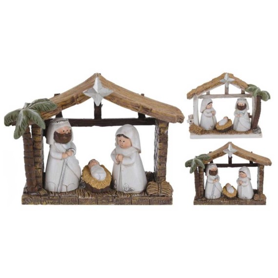 Новогодные декоративные аксессуары KOOPMAN NATIVITY SCENE 3 FIGURE 2ASS (658934) (ALX609010)