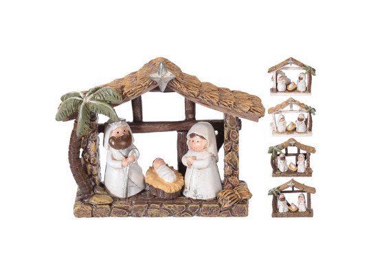 Новогодные декоративные аксессуары KOOPMAN NATIVITY SCENE 3 FIGURES 4ASS (656954) (ALX609000)