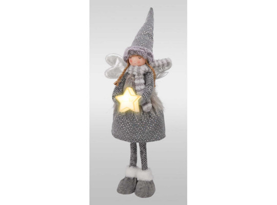 Новогодные декоративные аксессуары KOOPMAN PLUSH ANGEL STANDING LED 67CM (569200) (APF661460)