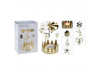 Подсвечник KOOPMAN TEALIGHT HOLDER CAROUSEL GOLD (658118) (ACC004960)