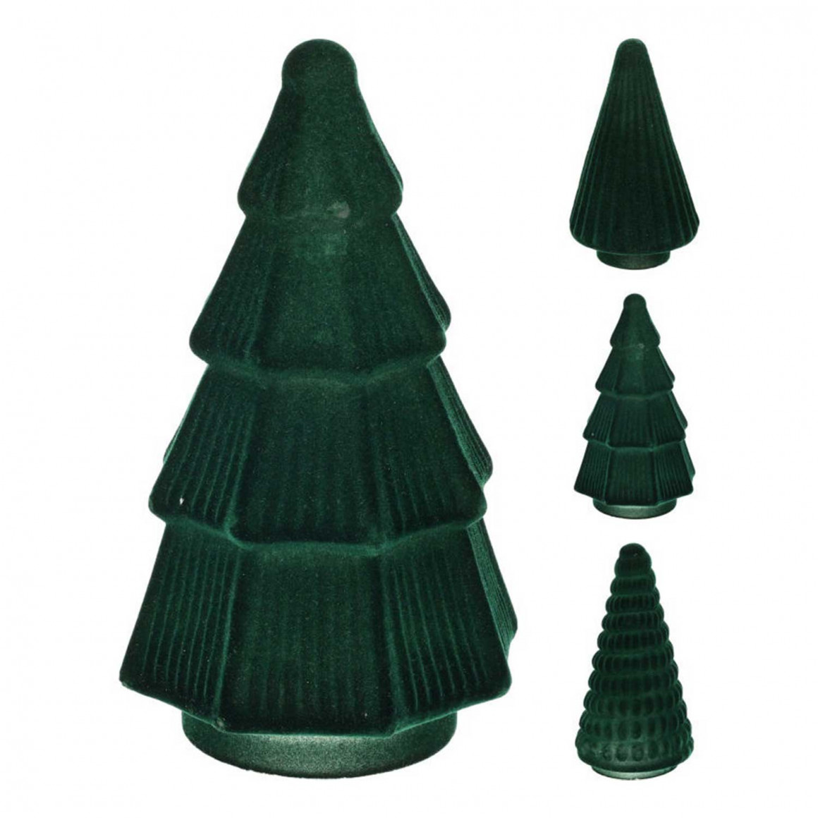 Новогодные декоративные аксессуары KOOPMAN TREE 20CM GLASS GREEN 3ASS (594943) (A75200970)