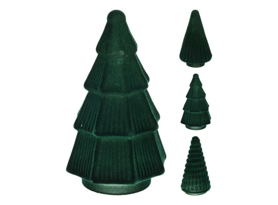 Новогодные декоративные аксессуары KOOPMAN TREE 20CM GLASS GREEN 3ASS (594943) (A75200970)