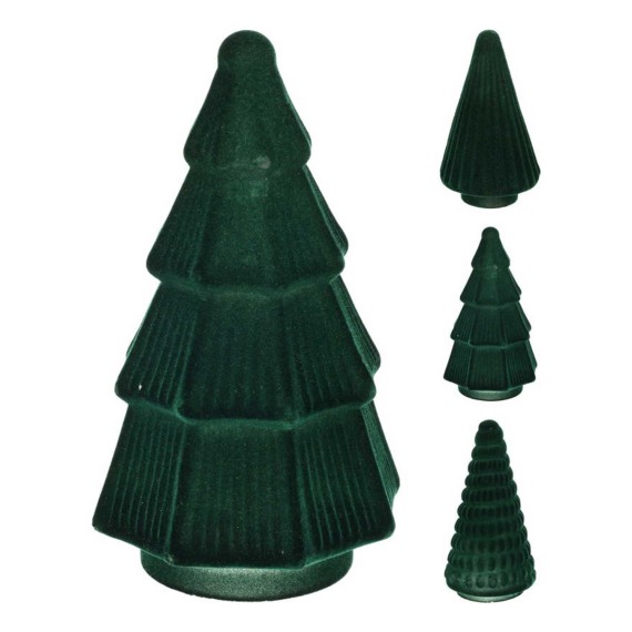 Ամանորյա դեկորատիվ առարկաներ KOOPMAN TREE 20CM GLASS GREEN 3ASS (594943) (A75200970)