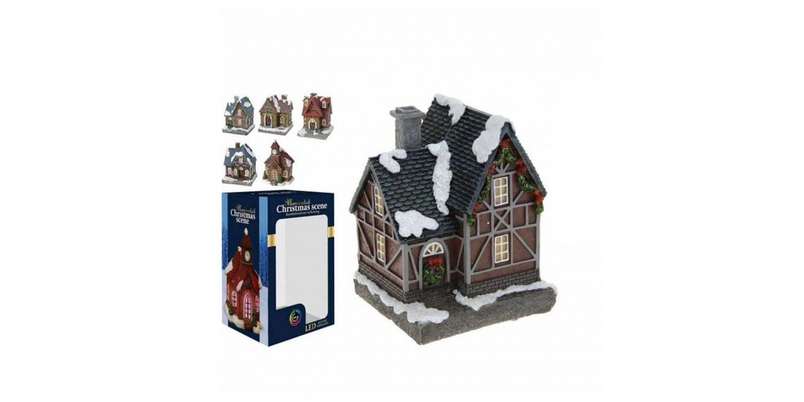 N/y decorate objects KOOPMAN VILLAGESET WITH CLEAR LED 5ASS (317361) (AAA910140)