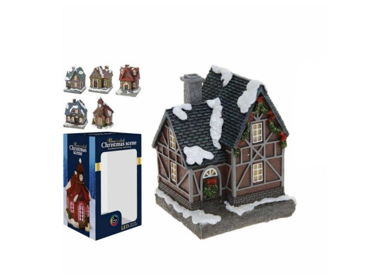 Новогодные декоративные аксессуары KOOPMAN VILLAGESET WITH CLEAR LED 5ASS (317361) (AAA910140)