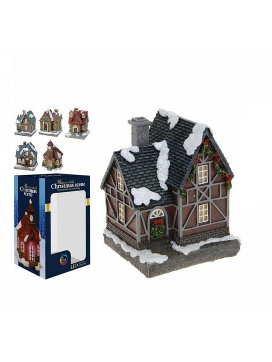 N/y decorate objects KOOPMAN VILLAGESET WITH CLEAR LED 5ASS (317361) (AAA910140)